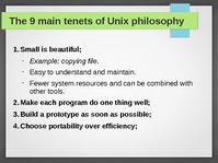 Prezentācija 'Linux and Unix Philosophy', 5.