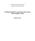Diplomdarbs 'Jaunākā pirmsskolas vecuma bērnu intereses par dabu rosināšana rotaļā', 1.