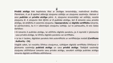 Prezentācija 'Autentifikācijas metodes, drošu privāto atslēgu glabāšana, digitālie paraksti', 12.