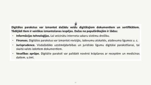 Prezentācija 'Autentifikācijas metodes, drošu privāto atslēgu glabāšana, digitālie paraksti', 23.