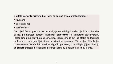 Prezentācija 'Autentifikācijas metodes, drošu privāto atslēgu glabāšana, digitālie paraksti', 25.
