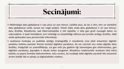 Prezentācija 'Autentifikācijas metodes, drošu privāto atslēgu glabāšana, digitālie paraksti', 33.