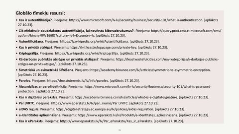 Prezentācija 'Autentifikācijas metodes, drošu privāto atslēgu glabāšana, digitālie paraksti', 36.