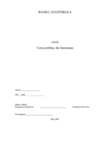 Referāts 'Cenu politika, tās īstenošana', 1.