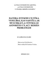 Referāts 'Datora ietekme uz cilvēka veselību, kas saistīta ar mugurkaula centrālās asinsri', 1.
