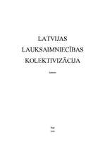 Referāts 'Latvijas lauksaimniecības kolektivizācija', 1.