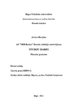 Referāts 'AS "SEB Banka" finanšu rādītāju novērtējums', 1.