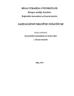 Konspekts 'Saziņas komunikatīvie nosacījumi', 1.