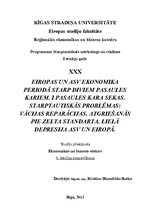 Konspekts 'Eiropas un ASV ekonomika periodā starp diviem pasaules kariem', 1.