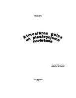 Referāts 'Atmosfēra un gaisa piesārņojuma novēršana', 1.