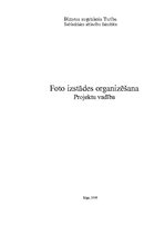 Referāts 'Foto izstādes organizēšana', 1.