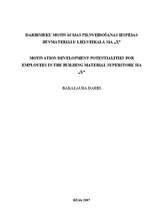 Diplomdarbs 'Darbinieku motivācijas pilnveidošanas iespējas būvmateriālu lielveikalā', 1.