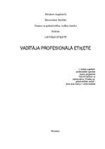 Referāts 'Vadītāja profesionālā etiķete', 1.