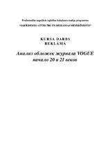 Referāts 'Анализ обложек журнала "Vogue" начало 20 и 21 веков', 1.