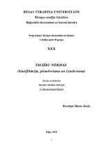 Konspekts 'Tiesību normas (klasifikācija, piemērošana un iztulkošana)', 1.