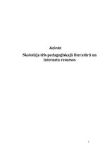 Referāts 'Skolotāja tēls pedagoģiskajā literatūrā un interneta resursos', 1.