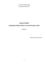 Referāts 'Makss Vēbers "Protestantiskā ētika un kapitālisma gars"', 1.