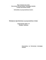 Konspekts 'Laboratorijas darbs. Moduļu veidošana', 1.