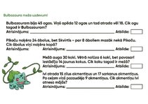 Paraugs 'Matemātika ar Pokēmoniem', 4.