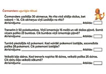 Paraugs 'Matemātika ar Pokēmoniem', 5.