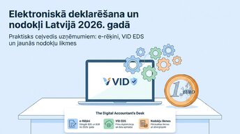 Prezentācija 'Elektroniskā deklarēšana un nodokļi Latvijā 2026. gadā', 1.