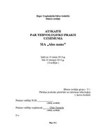 Prakses atskaite 'Atskaite par tehnoloģisko praksi uzņēmumā', 2.