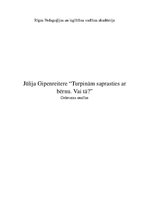 Konspekts 'Jūlija Gipenreitere "Turpinām saprasties ar bērnu. Vai tā?"', 1.