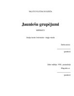 Referāts 'Youth Groups', 1.