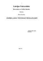 Referāts 'Darba laika tiesiskais regulējums', 1.