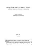Referāts 'Likumdošanas garantijas personu tiesībām brīvi iegūt informāciju un to izplatīt', 1.