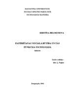 Referāts 'Patērēšanas funkcijas socioloģijā', 1.