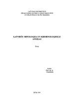 Eseja 'Latviešu mitoloģija un kriminoloģiskās atziņas', 1.