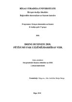 Konspekts 'Pētījums par uzņēmējdarbības vidi', 1.