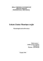 Referāts 'Ieskats Zentas Mauriņas esejās', 7.