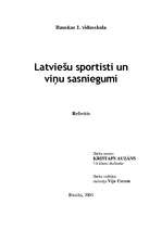 Referāts 'Referāts par latviešu sportistiem', 1.