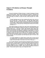 Referāts 'Impact of Evolution on Human Thought (Evolution)', 1.