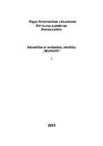 Biznesa plāns 'Veselības centrs "Neonate"', 1.