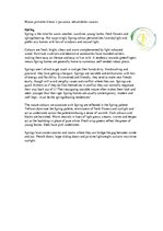 Konspekts 'Colors for Each Season', 1.