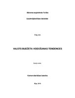 Referāts 'Valsts budžeta veidošanas tendences', 1.
