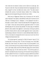 Referāts 'Media and Violence', 4.