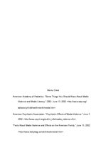 Referāts 'Media and Violence', 9.