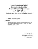 Konspekts 'Medija plāna veidošana', 1.