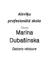 Referāts 'Datora vēsture', 1.