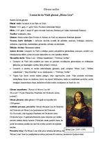 Konspekts 'Gleznas analīze. Leonardo da Vinči glezna "Mona Liza"', 1.