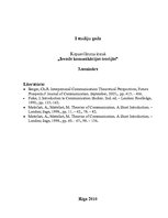 Konspekts 'Komunikācijas līmeņi. Starppersonu komunikācijas teorijas. Grupu komunikācija', 1.