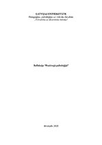 Konspekts 'Refleksija, pozitīvā psiholoģija', 1.