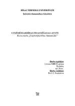 Referāts 'Uzņēmējdarbības finansēšanas avoti', 1.