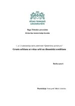 Paraugs '1. un 2. laboratorijas darbs ģeotehnikā. Grunts urbšana ar rokas urbi un dinamis', 1.