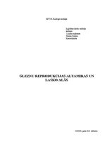 Konspekts 'Gleznu reprodukcijas Altamiras un Lasko alās', 1.