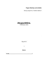 Konspekts 'Akupunktūra', 1.